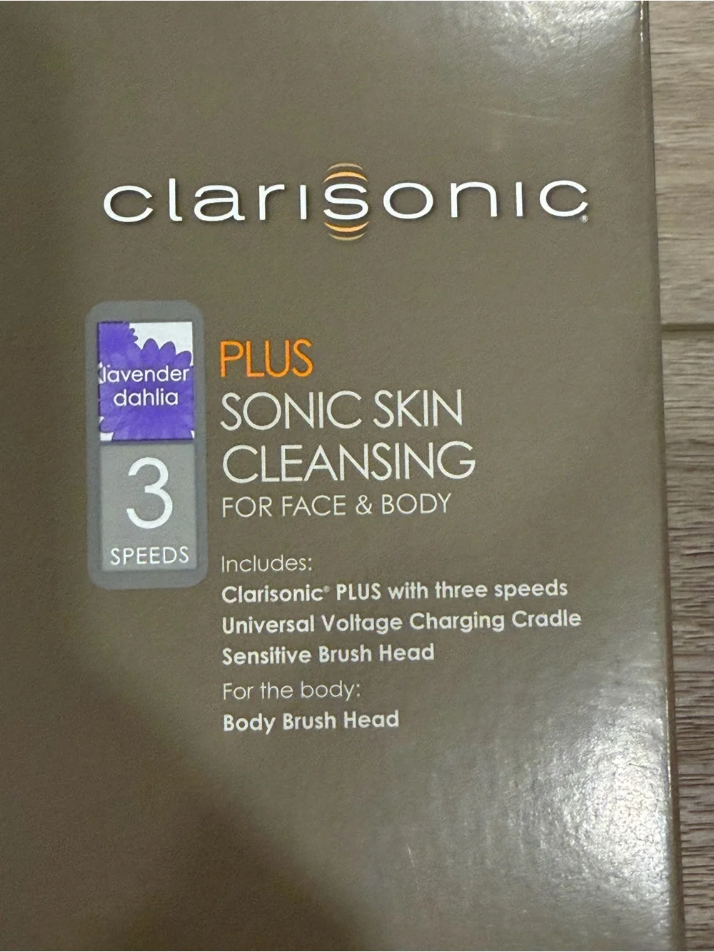 Clarisonic Plus Sonic Skin Cleansing For Face & Body Lavender Dahlia 3 Speeds